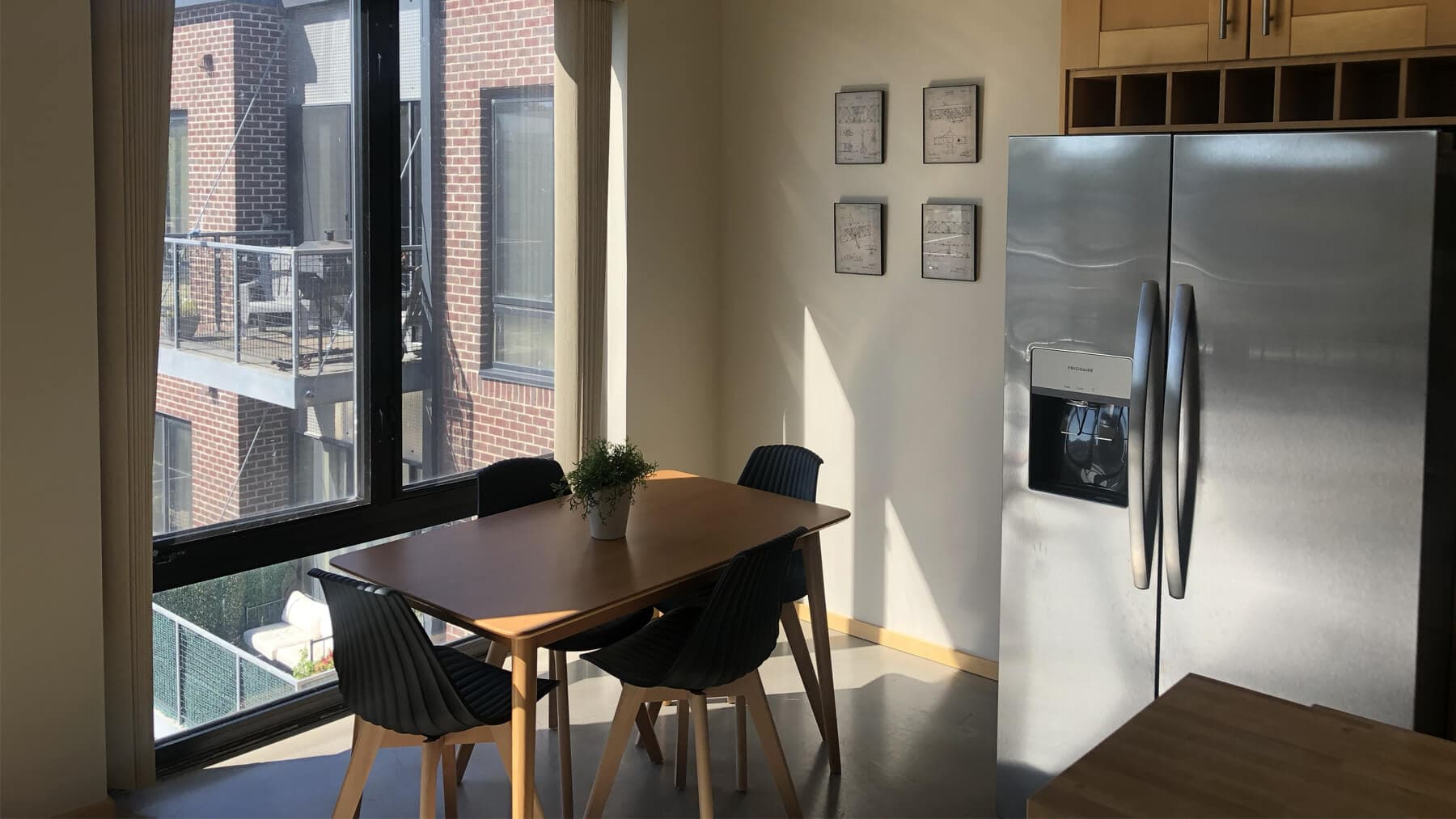 Dining area and kitchen
